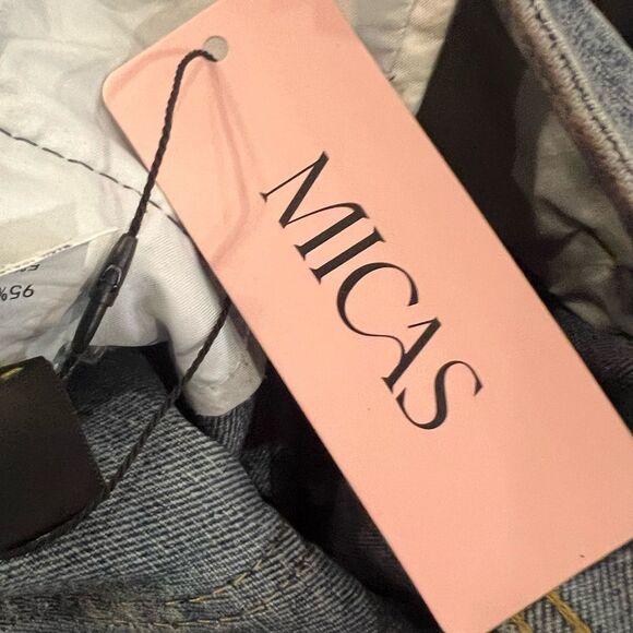 Micas womens black bow Jeans size S NWT - Picture 11 of 12